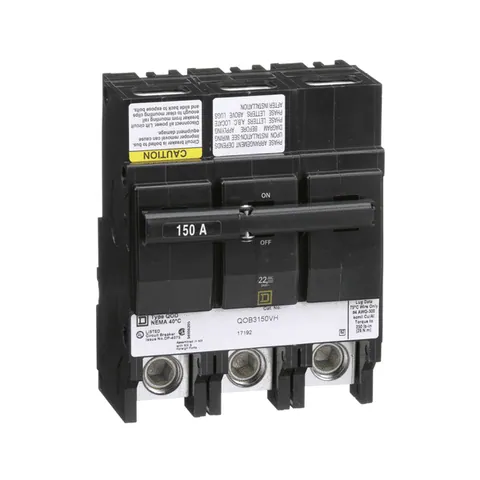 Schneider Electric QOB3150VH Mini circuit breaker, QO, 150A, 3 pole, 120/240VAC, 22kA, bolt on mount — Accessori generali