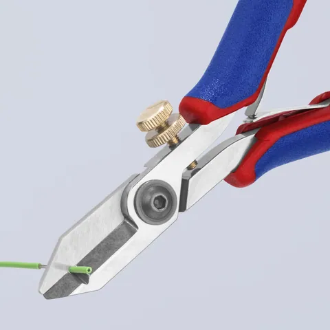Knipex 11 82 130 Electronic Wire Shear & Stripper-Comfort Grip — Hand & Power Tools