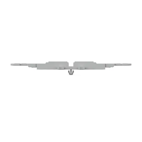 Wago 221-2513 Mounting carrier with strain relief; 3-way; for inline splicing connector with lever; with snap-in mounting foot; gray — Terminal Blocks