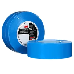 3M 7100253141 Durable Floor Marking Tape 971, Blue, 2 in x 36 yd, 17 mil, 6 Rolls/Case, Individually Wrapped Conveniently Packaged — General Accessories