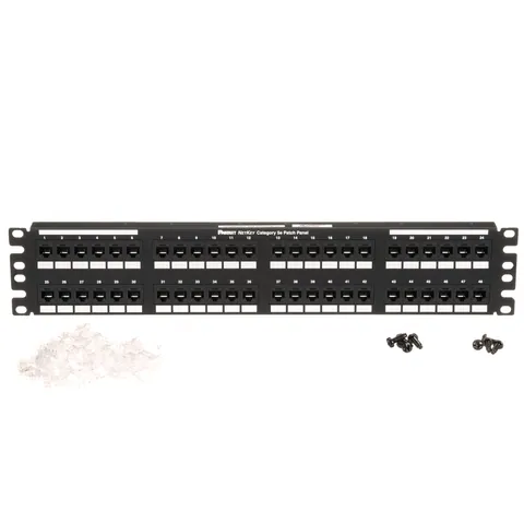 Panduit NK5EPPG48Y NetKey Cat 5e Flat Punchdown Keystone Panel, 48-Port — Accesorios generales