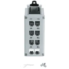 Panduit CDPP8RG Mini-Com® 8-port DIN Rail Copper Patch Panel — Industrial PCs & Control Panels