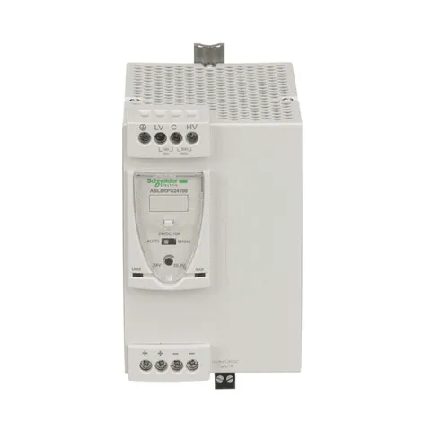 Schneider Electric ABL8RPS24100 universal power supply, Phaseo, 1 or 2 phase, 100 to 500 V, 24 V, 10 A — Power Supplies & Controllers