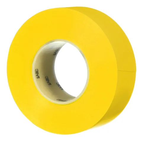 3M 7100249185 Durable Floor Marking Tape 971, Yellow, 2 in x 36 yd, 17 mil, 6 Rolls/Case, Individually Wrapped Conveniently Packaged — General Accessories