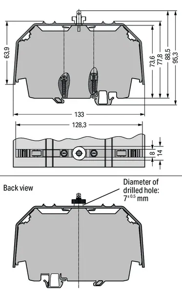 Wago 709-156 Cover; Type 3; suitable for cover carrier, type 3; 1 m long; transparent — Terminal Blocks
