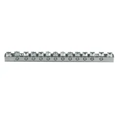 Panduit UGB2/0-414-12 StructuredGround™ UGB2/0-414-12 Universal Grd Bar, Silver, Copper, Tin-Plated — Connectors & Plugs