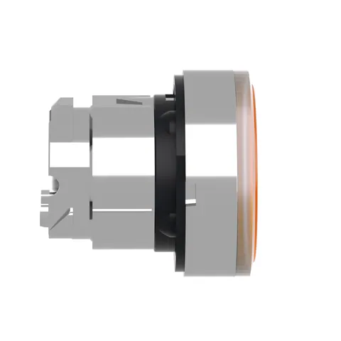 Schneider Electric ZB4BW353 Head for illuminated push button, Harmony XB4, metal, orange flush, 22mm, universal LED, spring return, plan lens — Switches & Modular Apparatus