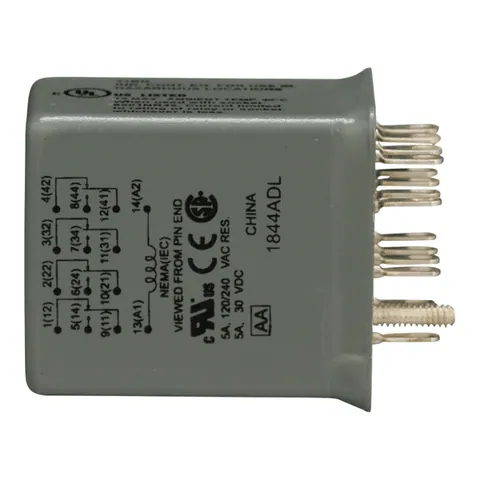 Schneider Electric 8501RS34V20 Miniature Relay, Harmony 8501R, low voltage, 4PDT, 14 blades, 5A resistive at 240V AC, coil, 0.5HP at 277V AC, 120V AC, 4NO+ 4NC — General Accessories