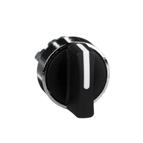 Schneider Electric ZB4BD2 Harmony, 22mm Push Button, selector switch operating head, 2 position, maintained, black, unmarked — Interruptores y aparamenta modular