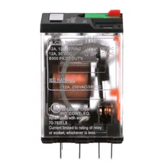 Schneider Electric 792XBXM4L-24A Power relay, SE Relays, DPDT, 12A, 24 VAC, cover with locking push button and LED — Akcesoria ogólne