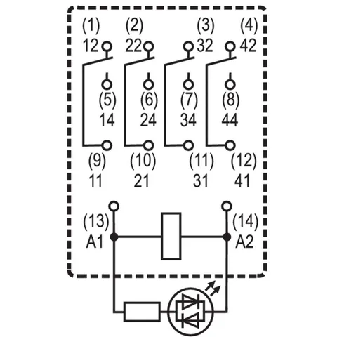 Weidmuller 8690230000 RCM570L48 Relay with 4 CO Contacts — Contactors & Relays