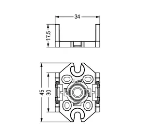 Wago 770-623 Mounting plate; 3-pole; for distribution connectors; Plastic; black — Steckverbinder & Stecker