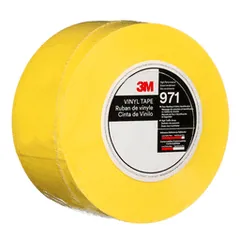3M 7100253513 Durable Floor Marking Tape 971, Yellow, 3 in x 36 yd, 17 mil, 4 Rolls/Case, Individually Wrapped Conveniently Packaged — General Accessories