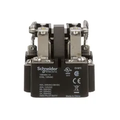 Schneider Electric 199ABX-14 Power relay, SE Relays, DPDT, 40A, 120 VAC, magnetic blowout, open type — General Accessories
