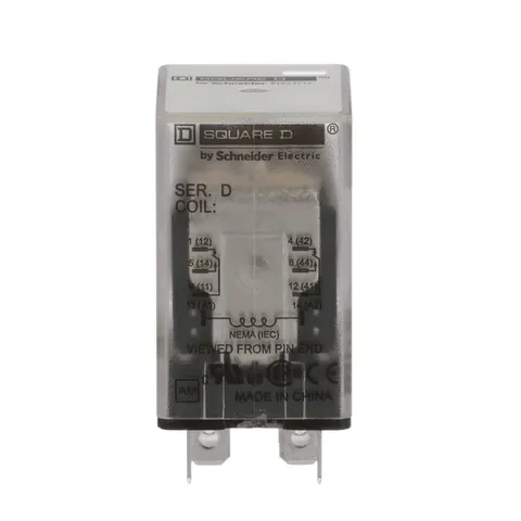 Schneider Electric 8501RS42V20 Miniature Relay, DPDT, 8 Blades, 15A at 120V AC, 1HP at 277V AC — Contattori e relè