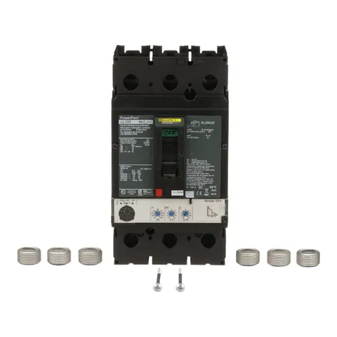Schneider Electric JJL36250CU33X Circuit breaker, PowerPacT J, 250A, 3 pole, 600VAC, 25kA, lugs, Micrologic 3.2S, 100% — General Accessories
