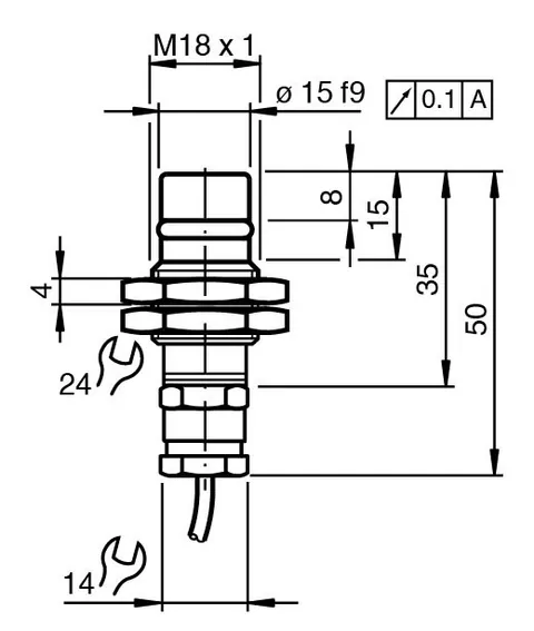 Pepperl+Fuchs NJ1,5-18GM-N-D Inductive sensor — Akcesoria ogólne