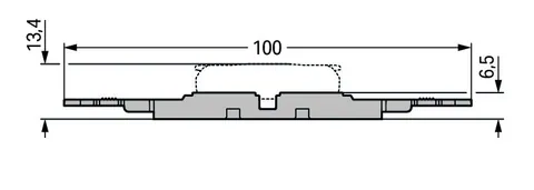 Wago 221-2501 Mounting carrier with strain relief; 1-way; for inline splicing connector with lever; for screw mounting; gray — Terminal Blocks
