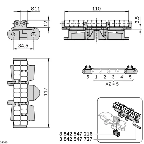 3842998719 Bosch Rexroth, Cinghie e catene