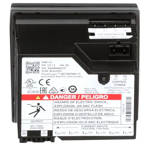 Schneider Electric METSEPM5110 power meter PowerLogic PM5110, modbus, up to 15th Harmonic, 1DO 33 alarms — Allgemeines Zubehör