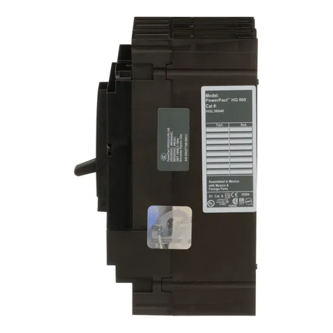 Schneider Electric HJL36040 Circuit breaker, PowerPacT H, 40A, 3 pole, 600VAC, 25kA, lugs, thermal magnetic, 80% — Accessori generali
