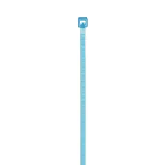 Panduit PLT1M-C76 Pan-Ty® PLT1M-C76 Cable Tie, Aqua, Tefzel, UV, High Heat, 4"L, 18lb, PK100 — Connectors & Plugs
