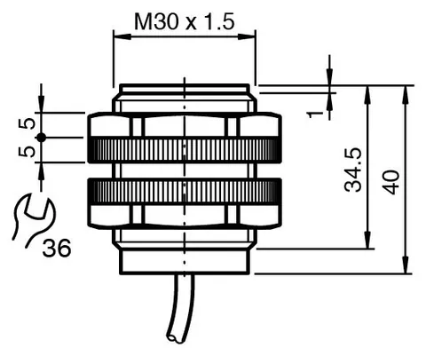 Pepperl+Fuchs NJ15-30GK-SN Inductive sensor — Accesorios generales