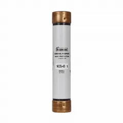 Eaton NOS-40 Bussmann series NOS fuse, Supplemental one-time fuse, Non current limiting, Light duty circuit locations, 40 A, Class K5,Class H, Non-indicating, Ferrule end x ferrule end, 50 kAIC at 600 Vac, Standard, 10, 600 V — Accesorios generales